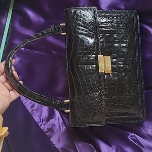 Genuine Alligator  Handbag Vintage Purse Doctor Bag
